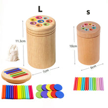 Load image into Gallery viewer, Wooden color sorting canister