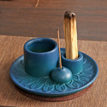 Load image into Gallery viewer, 4-in-1 Ceramic Incense Burner for Aromatherapy & Meditation - Sage & Stick Holder