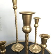 Load image into Gallery viewer, Retro Iron Golden Bronze Candle Holders - European Style Table Decor