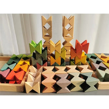 Load image into Gallery viewer, Montessori Wooden Butterfly Stacking Blocks