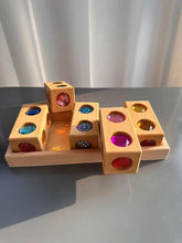Load image into Gallery viewer, Kids 3D Acrylic Crystal Gem Wooden Blocks