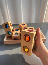 Load image into Gallery viewer, Kids 3D Acrylic Crystal Gem Wooden Blocks