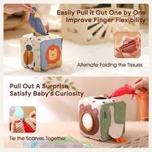 Load image into Gallery viewer, Montessori Toys Magic Cotton Animal Tissue Box Kids Finger Exercise Cloth Busy Box Toys Baby Educational Activity Sensory Game
