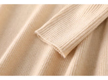 Load image into Gallery viewer, 100% Wool V-Neck Batwing Sleeve Knit Dress