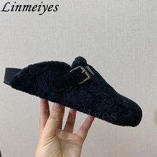 Load image into Gallery viewer, Women's Wool Round Toe Casual Mules