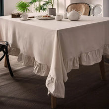 Load image into Gallery viewer, Flounce Cotton Tablecloth