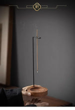 Load image into Gallery viewer, Wooden Round Incense Burner - Stick & Backflow Holder