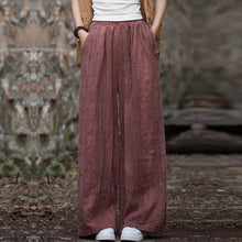 Load image into Gallery viewer, Vintage Linen Casual Wide Leg Pants