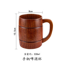 Load image into Gallery viewer, Wood Handle Cups Beer Tea Coffee Milk Water Cup Kitchen Bar Drinkware for Kitchen Coffee Mug