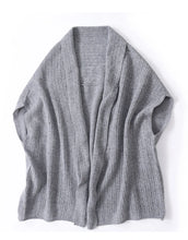 Load image into Gallery viewer, 100% Wool Oversized Knitted Poncho Shawl