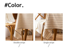 Load image into Gallery viewer, Retro Striped Cotton Linen Tablecloth