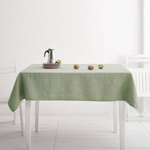 Load image into Gallery viewer, 100% Pure Linen Tablecloth - Solid Color Natural Fabric