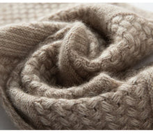 Load image into Gallery viewer, Men Winter Wool Cashmere Knitted Scarf Coarse Needle Texture Thick Neck Warmer Christmas Present Unisex Accessories 170*25 Traf