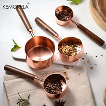 Load image into Gallery viewer, 4PCS Stainless Steel Measuring Spoons with Wooden Handle