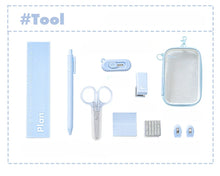 Load image into Gallery viewer, 10-Piece Student Stationery Set – Stapler, Ruler, Scissors, Pens & Sticky Notes