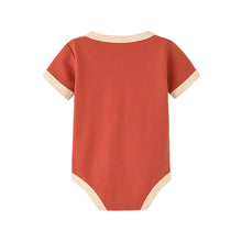 Load image into Gallery viewer, Color Matching Newborn Baby Organic Cotton Summer Rompers Short Sleeve Soft Skin-friendly Romper Pajamas Infant Tops Jumpsuit