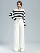 Load image into Gallery viewer, 100% Wool Wide-Leg Knitted Pants