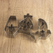 Load image into Gallery viewer, Stainless Steel Halloween Cookie Cutters - Skull, Pumpkin, Ghost, Coffin & Haunted House