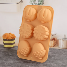 Load image into Gallery viewer, Pumpkin & Nut Leaves Silicone Baking Mold