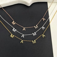 Load image into Gallery viewer, GD Wholesale Elegant Gift Tarnish Free Jewelry mother day 18k Gold Plated Stainless Steel initial Mama Chain Necklace Choker
