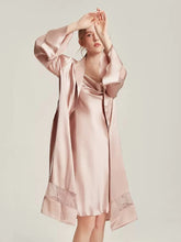 Load image into Gallery viewer, Real Silk Women's Elegant Sleeping Robe & Sling Dress
