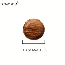Load image into Gallery viewer, Handmade Acacia Wood Round Plate - Sushi, Dessert & Bread Dish