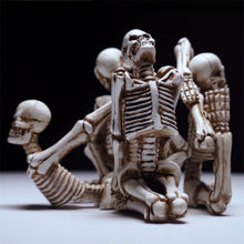 Load image into Gallery viewer, Mini Yoga Skeleton Figurines - 4Pcs Resin Desk Decor Set