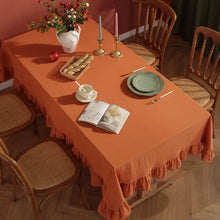 Load image into Gallery viewer, Flounce Cotton Tablecloth