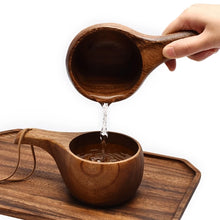 Load image into Gallery viewer, 210ml Outdoor Cup Kuksa Camping Mug Coffee Milk Cups Mugs Acacia-Wood Drinkware Bushcrafts Artifact Kitchen
