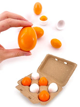 Load image into Gallery viewer, Kids 3/6pcs Wooden Artificial Egg Set Easter DIY Toy Wooden House Game Kitchen Egg Toys Early Education Food Toys for Children
