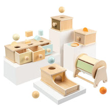 Load image into Gallery viewer, Montessori Wooden Play Kit, Object Permanence and Sorting