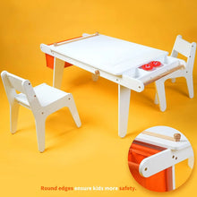 Load image into Gallery viewer, Kids Wooden Art Table and Chair Set with Storage