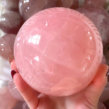 Load image into Gallery viewer, Natural Pink Crystal Quartz Polished Ball - Reiki Healing Sphere