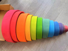 Load image into Gallery viewer, Wooden Rainbow Arch Stacking Blocks & Peg Dolls