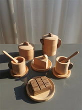 Load image into Gallery viewer, Montessori Wooden Coffee, Tea and Baguette Pretend Play Set