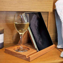 Load image into Gallery viewer, 1 PCS Wooden Triangle Bookshelf Book Stand Holder, Book Holder With Coffee Drink Holder, Wood Book Rest Bookcase