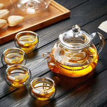 Load image into Gallery viewer, Heat-Resistant Glass Teapot with Infuser, 400ml to 1000ml