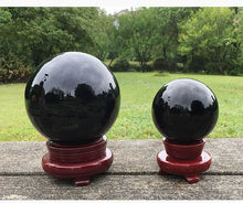 Load image into Gallery viewer, Natural Black Obsidian Crystal Ball