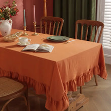 Load image into Gallery viewer, Flounce Cotton Tablecloth