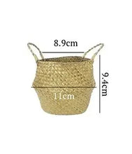 Load image into Gallery viewer, Seaweed Wicker Basket Rattan Hanging Flowerpot  Dirty Clothes    Storage    WF1015