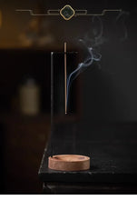 Load image into Gallery viewer, Wooden Round Incense Burner - Stick & Backflow Holder