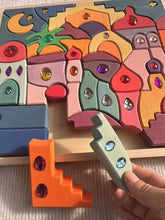 Load image into Gallery viewer, Wooden Rainbow Arch Stacking Blocks & Peg Dolls