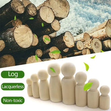 Load image into Gallery viewer, Wooden peg dolls