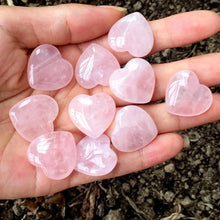 Load image into Gallery viewer, Rose Quartz Heart Stones, Natural, 20mm, Set of 10, 20 or 30