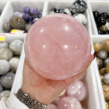 Load image into Gallery viewer, Natural Pink Crystal Quartz Polished Ball - Reiki Healing Sphere