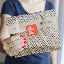 Load image into Gallery viewer, Compostable XL Sandwich Bags Chevron 50 Count