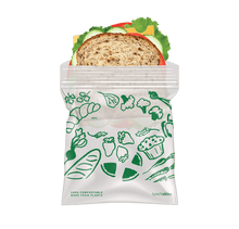 Load image into Gallery viewer, Ziptop Compostable Freezer-Safe Sandwich Storage Bags 50CT