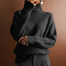 Load image into Gallery viewer, Women's Loose Turtleneck Knit Sweater
