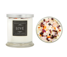 Load image into Gallery viewer, Love Intention Candles - Herb, Flower, & Crystal Candles