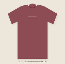Load image into Gallery viewer, Wordmark tee, Brick, cream wordmark